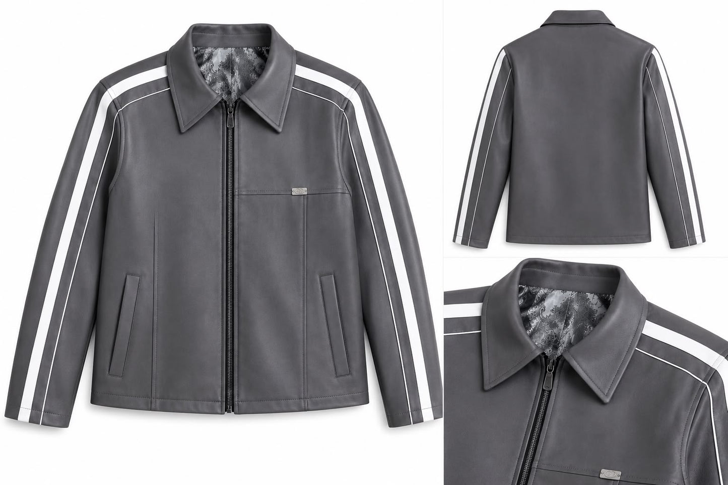 CHAMARRA “TWO LINE” – OUZA LEATHER DROP SS25