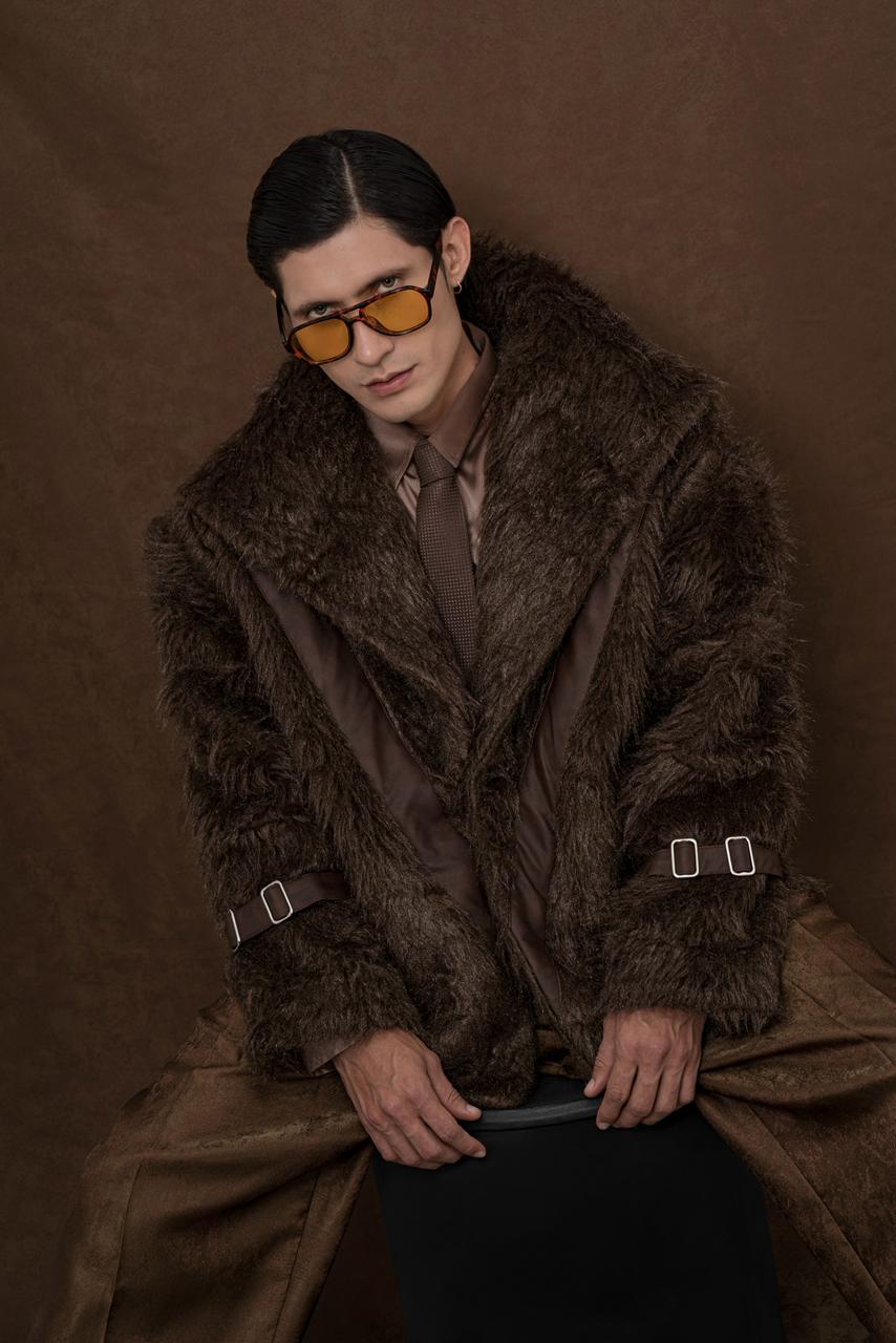 Abrigo Chocolate Shearling SOUZA