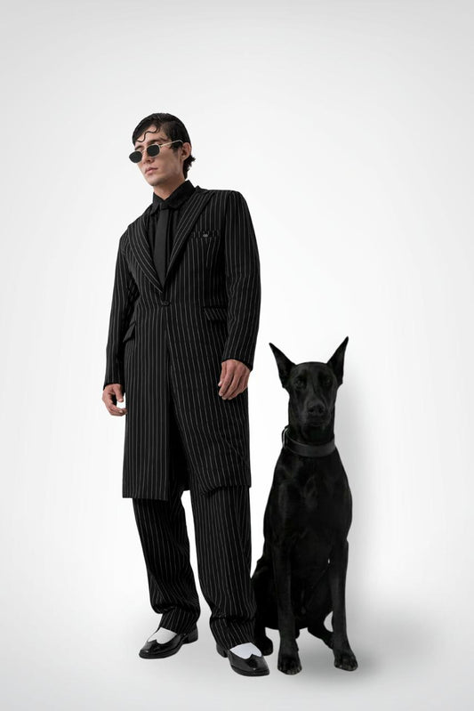 Abrigo Pinstripe Asimétrico SOUZA
