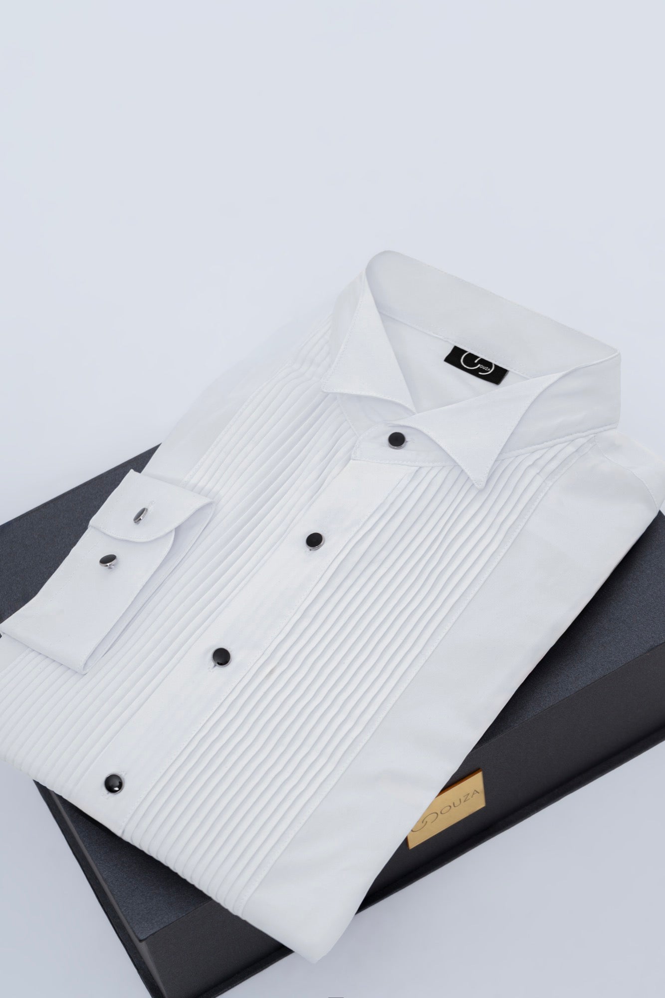 Camisa Gala Blanca Plisada — SOUZA