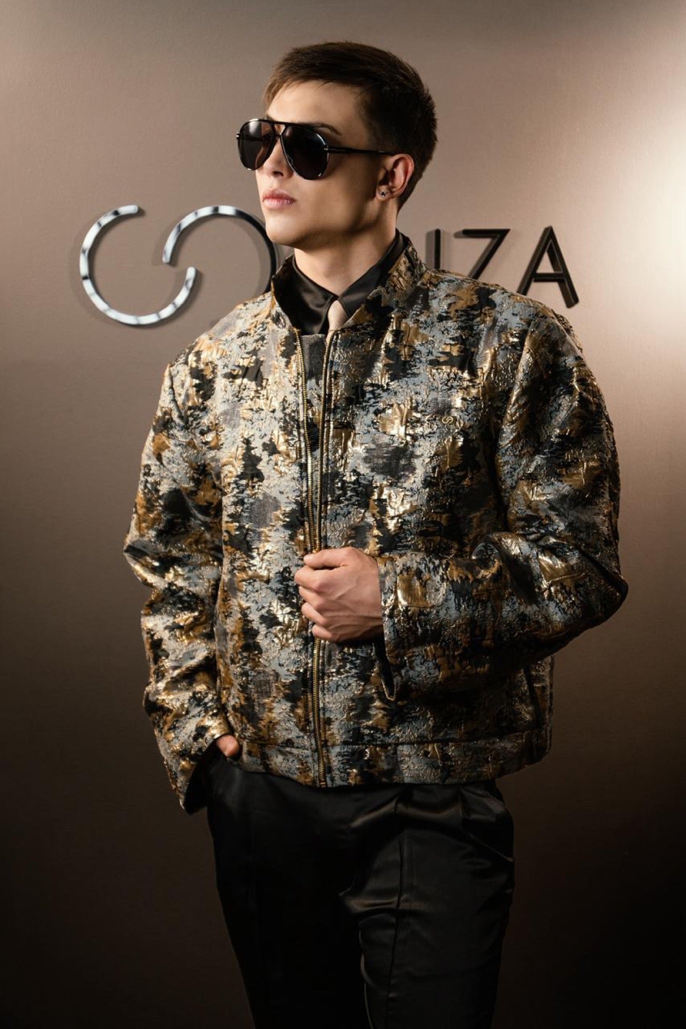 Chaqueta Bomber Metalizada — SOUZA