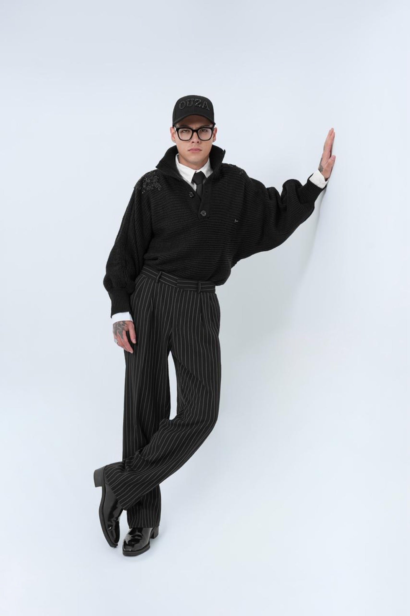 Trouser Noir Pinstripe — SOUZA