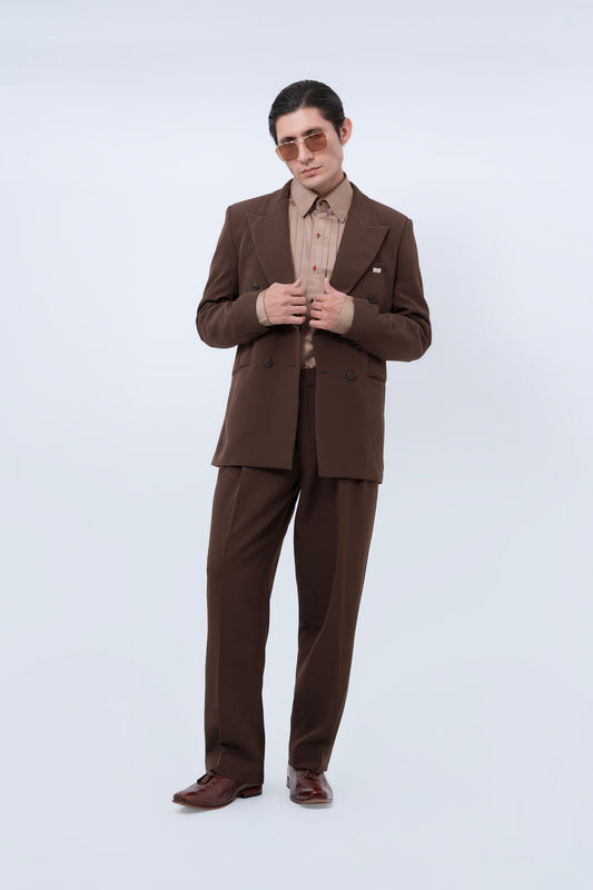 Traje Chocolate Cruzado SOUZA