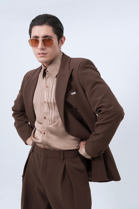 Traje Chocolate Cruzado SOUZA